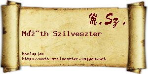 Móth Szilveszter névjegykártya